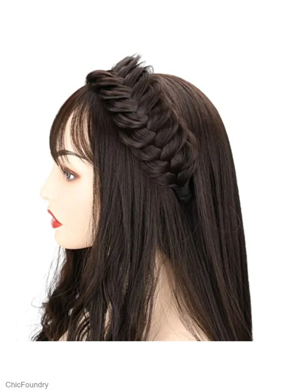 Wide Braided Headband for Women - Fashion Hair Accessory - Synthetic Fiber -